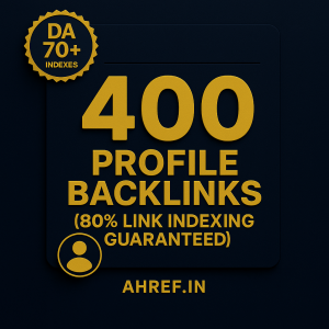High Authority DA 70+ Profile Backlinks with 80% Indexing Guarantee